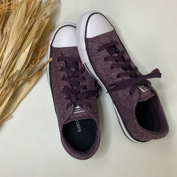 Converse Shoes - Converse purple black heathered low top sneakers